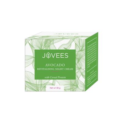 Herbal Night Cream with Avocado for Younger and Glowing Skin, 1.76 ounce