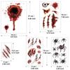 26 Sheets Halloween Wound Simulation Tattoo Stickers - Waterproof view 3