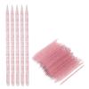 Disposable Nail Cuticle Pusher, Practical Plastic Cuticle Manicure Pedicure Stick, 100 Pieces for Nail Salon for Nail Techniques for Home (Rose Red) view 1