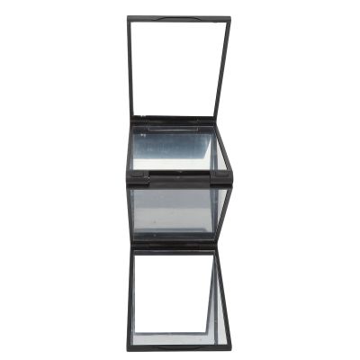 4-Way Mirror, Plastic Frame, Portable Folding Mirror, Exquisite Expandable for Home for SelfHaircutting