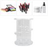 360 Degree Rotation Rotating Makeup Organizer Transparent Stable Base Cosmetic Storage Box for Lipstick Skincare view 3