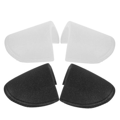 BEBEMOKO 20pair Sponge Shoulder Pads for Stretchy Comfortable Enhancer for Women Clothing Washable Reusable Low Shoulder Support White and Black
