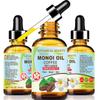 Botanical Beauty MONOI OIL COFFEE. Frangipani flowers in Coconut Oil with Coffee aroma. 100% Natural Pure for FACE, SKIN, BODY, HAIR, NAILS. Luxury Beauty Oil (1 Fl Oz 30 ml) view 1