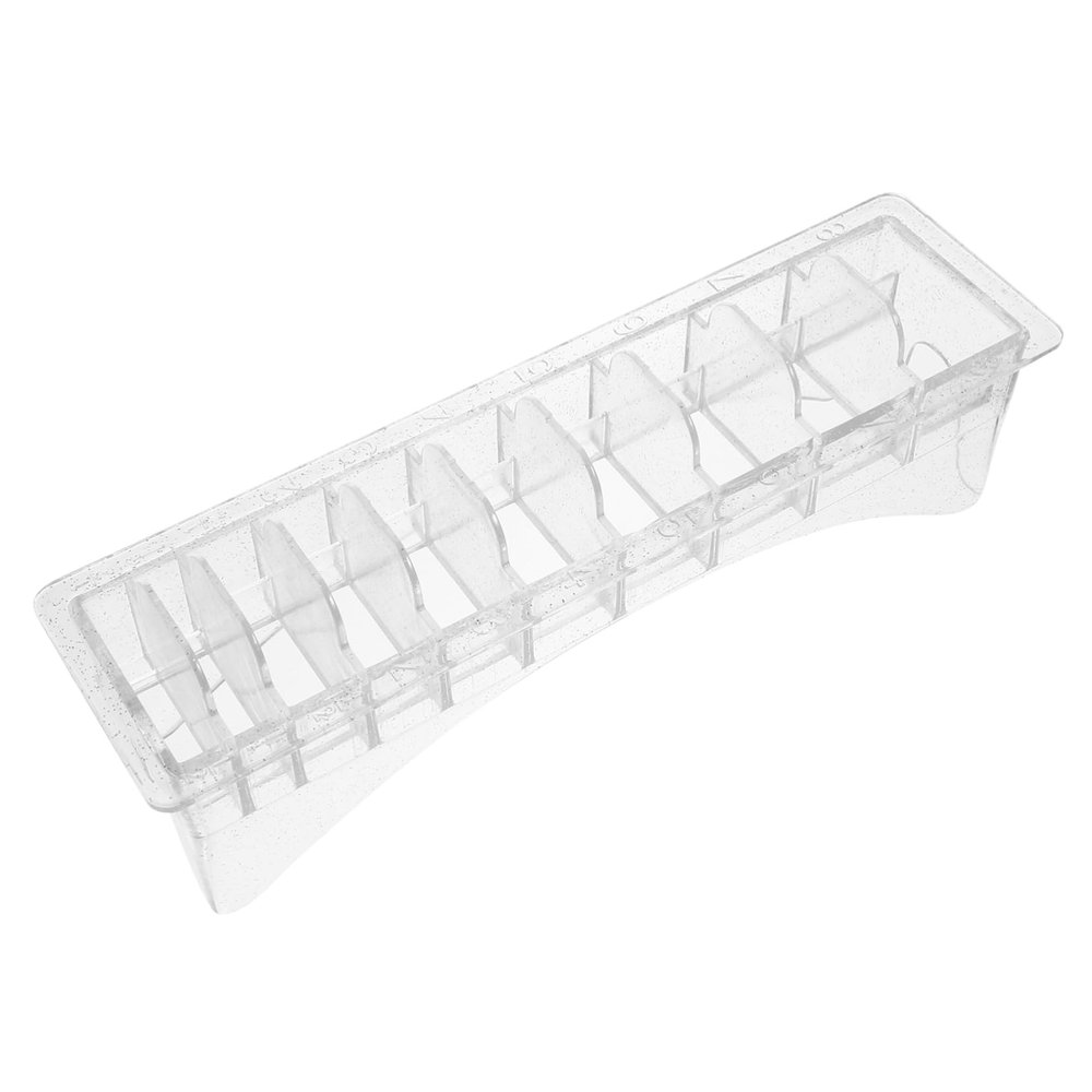 BIUDECO 10grids Hair Clipper Guard Holder Storage Box for Clipper Combs Versatile Organizer for Hairdressing Accessories Secure and Convenient Display for Various Hair Clippers