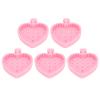 5pcs Makeup Brush Cleaning Bowl Silicone Portable Heart Shape Removal Foldable Sponge Powder Puff Cleaning Mat view 1