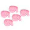 5pcs Makeup Brush Cleaning Bowl Silicone Portable Heart Shape Removal Foldable Sponge Powder Puff Cleaning Mat view 3