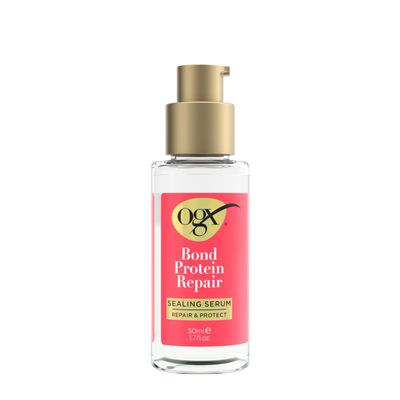 OGX Repair & Protect Bond Protein Repair Sealing Hair Serum, Formulated without Parabens, Frizz Treatment, 1.7 fl. oz