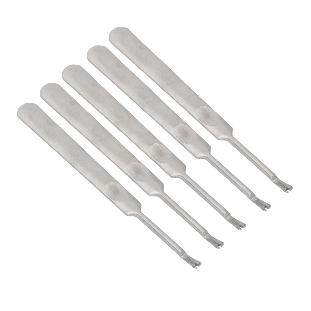 5pcs Dead Skin Remover Fork Stainless Steel Cuticle Pusher Nail Art Manicure Tools for Salon Use