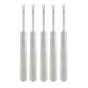 5pcs Dead Skin Remover Fork Stainless Steel Cuticle Pusher Nail Art Manicure Tools for Salon Use view 2