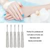 5pcs Dead Skin Remover Fork Stainless Steel Cuticle Pusher Nail Art Manicure Tools for Salon Use view 3