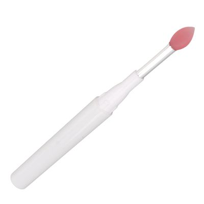 10Pcs Silicone Lip Brush Soft Reusable Dustproof Portable Multipurpose Lipstick Eyebrow Applicator Brushes with Lid