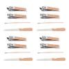 4 Set Nail Clippers Beauty Tools Stainless Steel Ear Spoons Nail Files Grooming Manicure Set with Pink PU Storage Bags view 1