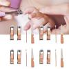4 Set Nail Clippers Beauty Tools Stainless Steel Ear Spoons Nail Files Grooming Manicure Set with Pink PU Storage Bags view 4