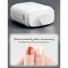 2 in 1 Electric Nail Clipper with Light Grinding Discs Type C Fast Charging Automatic Nail Cutter White view 3