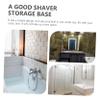 SOESFOUFU 4pcs Wall-mounted Holder Stand Shaving Tool Storage Rack for Men Space-saving Design Keeps Dry Clean for Bathroom Vanity Use view 2