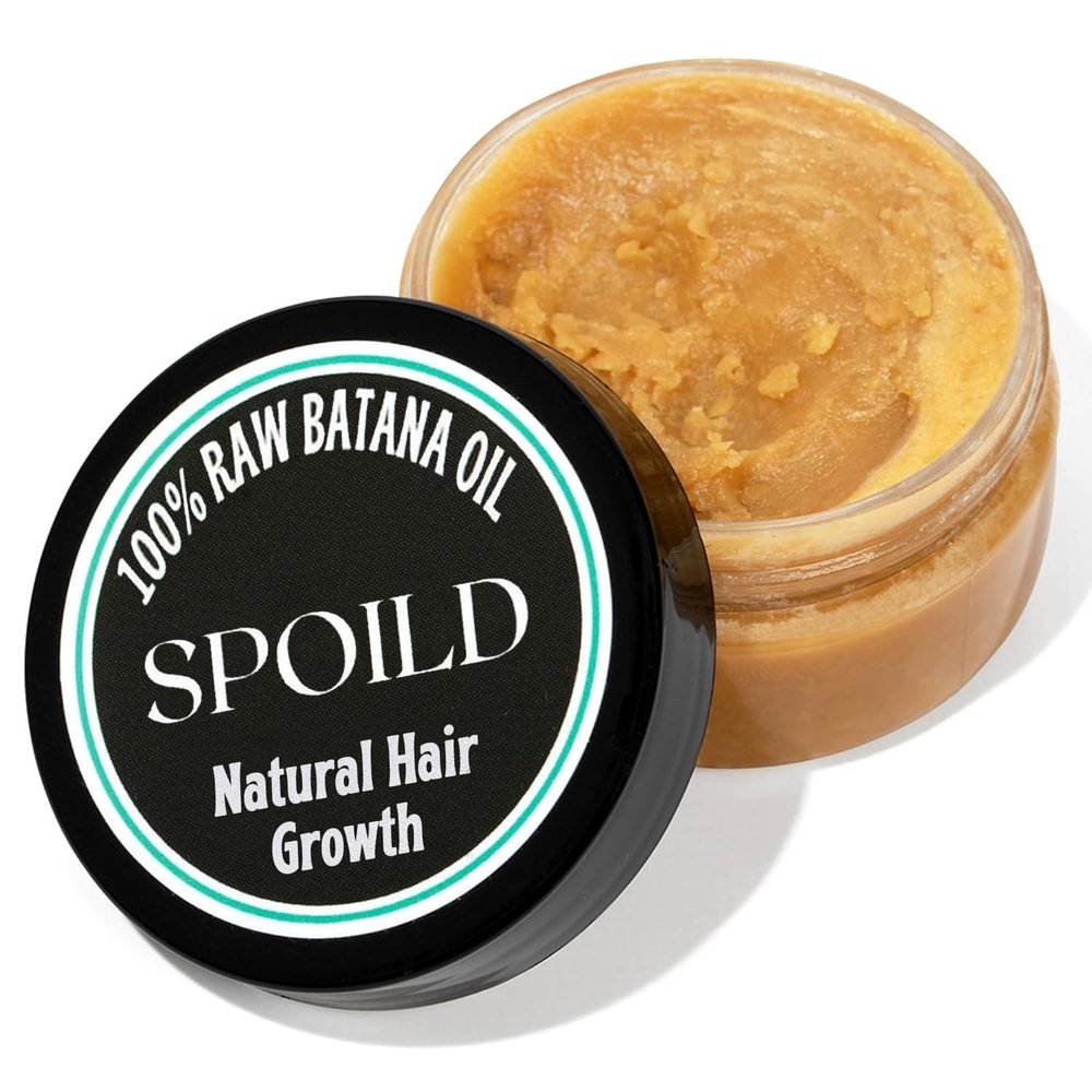 SPOILD Raw Batana Oil for Hair Growth - Sourced from Honduras - Dr. Sebi Approved - 100% Organic and Unrefined - For Thicker, Stronger Hair - 2oz.