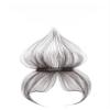 2x12cm Invisible Straight Topper 3D Air Bangs Clip In Hairpiece Human Hair Wiglet for Women's Thin Hair (Mocha) view 3