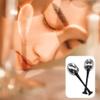 2PCS Steel Ice Facial Roller Set for Cooling, Soothing and -Inflammatory Beauty Massage Tool Kit - Reduce Puffiness, Aging Skincare, Perfect Gift for Wome - Black Handle view 2