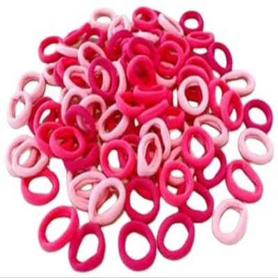 Hair Ties Pink Gentle Hair Ties for Girls Kids Childs Baby No Damage Soft and Stretchy Nylon Fabric Ponytail Holders