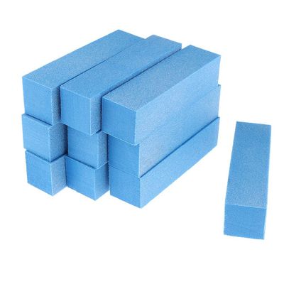 10 Pcs Professional Manicure Pedicure Buffer Buffing Tool Block Set - 4 Way Sanding Files for Nail Art, Gel Polish - Home & Salon Use - Blue