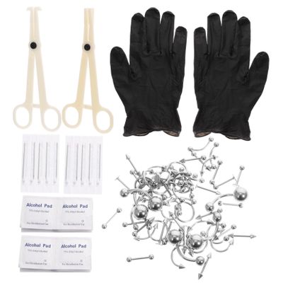 SOESFOUFU Piercing Jewelry Kit Assorted Ear Nose Navel and Eyebrow Studs for Women Body Accessories for Everyday Wear and Special Occasions