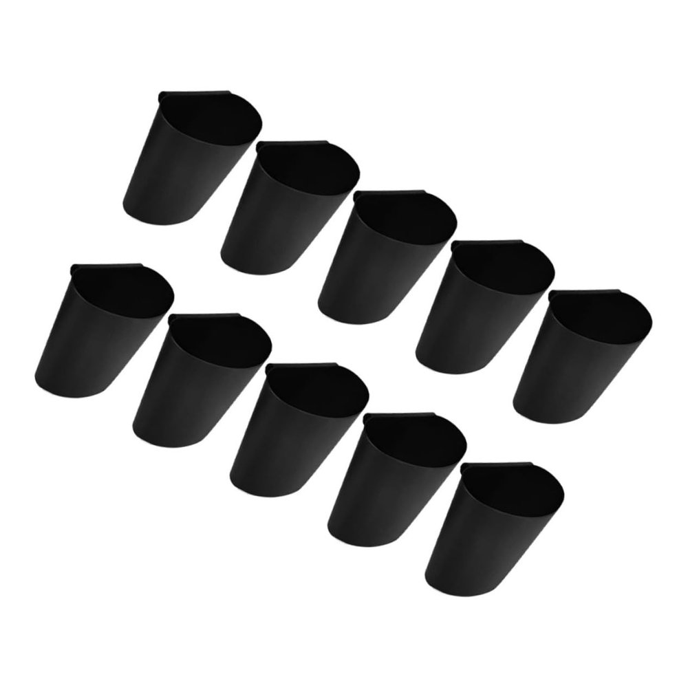 HOOTNEE 10pcs Practical Sturdy Plastic Hanging Bucket Storage Basket Rolling Cart Cup Holder for Home Organization