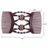 Beauty Bow Double Hair Combs Clips for Women, Stylish and Stretchy Hair Accessories - Great for Parties and Everyday Use - Light Brown view 3