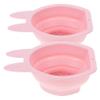 Baluue 2pcs Silicone Shaped Makeup Brush Cleaner Bowl Design for Easy Storage Safe and Practical Cleaning Tool for Makeup Brushes and Sponges view 1