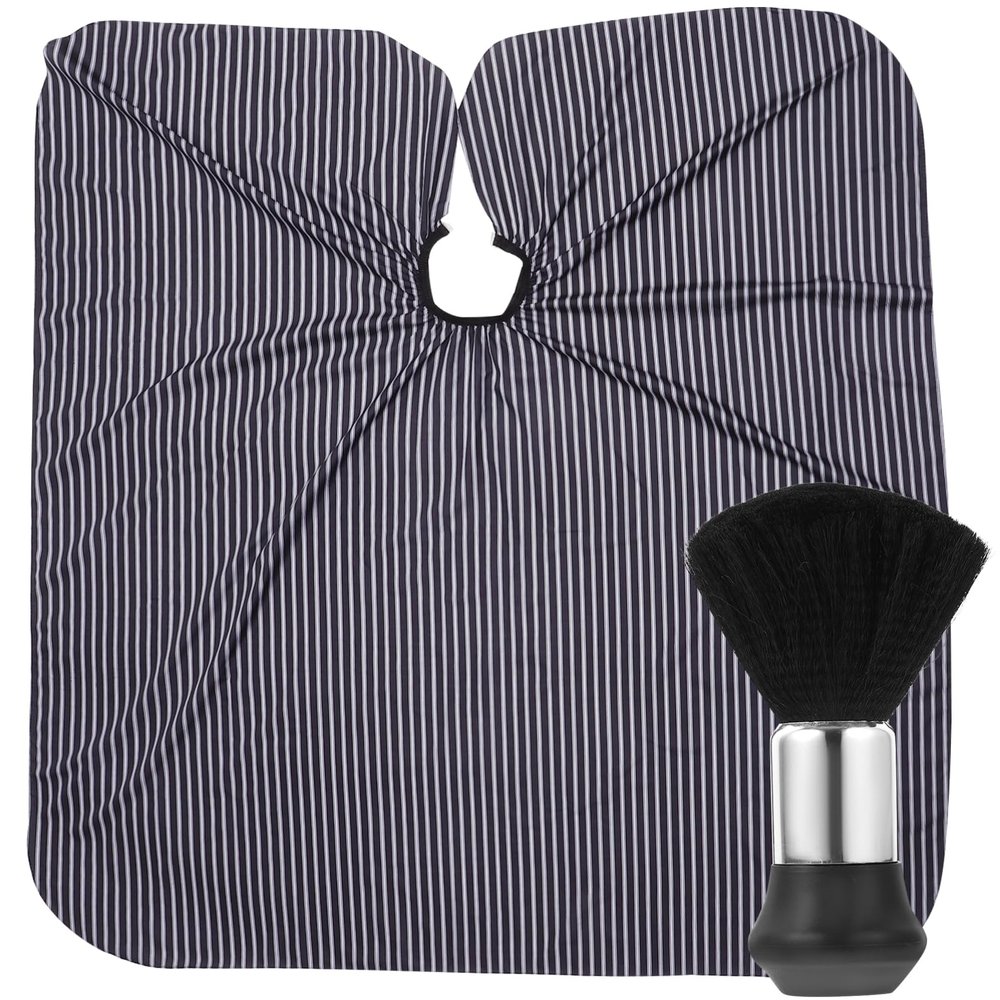 FOMIYES Barber Cape Hairdressing Cape Salon Barber Elastic Neckline Hair Accessories Dust Brush