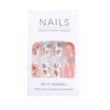 24Pcs Christmas Press on Nails Short Almond Fake Nails with Christmas Cute Elk Design Glossy False Nails Nude Pink Fake Nails Cute Nails Acrylic Nails Full Cover Glue on Nails Stick on Nails for Women view 4