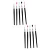 NOLITOY 10pcs Angled Eye Shadow Brush Eye Makeup Applicator Shimmer Shadow Brush Compact view 1