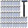 CACASO 200 Pcs Disposable Razors,Twin Blade Razors with Clear Safety Cap,Disposable Razors Individually Wrapped Bulk,Stainless Steel Blade Shaving Razors Bulk for Men &Women Bathing Hotel Travel view 1