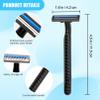 CACASO 200 Pcs Disposable Razors,Twin Blade Razors with Clear Safety Cap,Disposable Razors Individually Wrapped Bulk,Stainless Steel Blade Shaving Razors Bulk for Men &Women Bathing Hotel Travel view 2