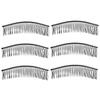 6 Pieces DIY Metal Hair Comb SideS Comb Pin Barrette Findings with 30 Teeth Bridal Hair Jewelry Accessories, Securely Hold Hair in Place, Embellish Wedding - Black view 2