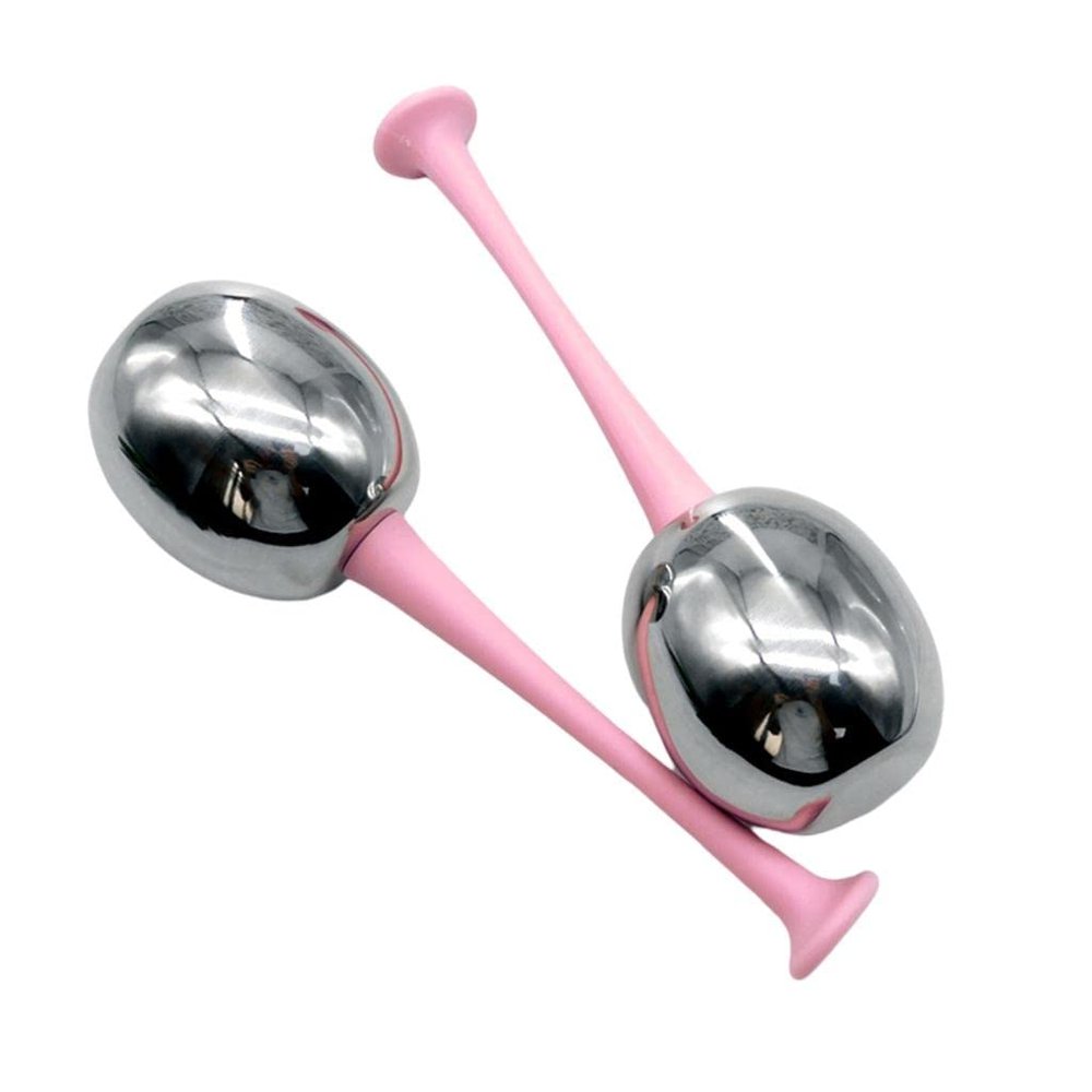 2PCS Steel Ice Facial Roller Set for Cooling, Soothing and -Inflammatory Beauty Massage Tool Kit - Reduce Puffiness, Aging Skincare, Perfect Gift for Wome - Pink Handle