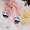 2PCS Steel Ice Facial Roller Set for Cooling, Soothing and -Inflammatory Beauty Massage Tool Kit - Reduce Puffiness, Aging Skincare, Perfect Gift for Wome - Pink Handle view 3