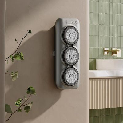 Electric Back Bath Brush,Shower Back Scrubber Wall Mounted,Large Brush Head,3-Speed Adjustment,360 Automatic Rota-Tion,for Exfoliating Deep Cleansing & Back Massage