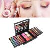 3D Makeup Practice Face Board Eyeshadow Palette Brushes Eyelash Silicone Makeup Mannequin Face (Dark Skin Tone) view 3