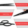 Stainless Steel Men Beard Scissors Mustache Grooming Set with Fine Tooth Comb & PU Leather Bag, for Home or Travel, & Easy to Clean, Perfect Beard Styling - Black view 2