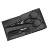 Stainless Steel Men Beard Scissors Mustache Grooming Set with Fine Tooth Comb & PU Leather Bag, for Home or Travel, & Easy to Clean, Perfect Beard Styling - Black view 4
