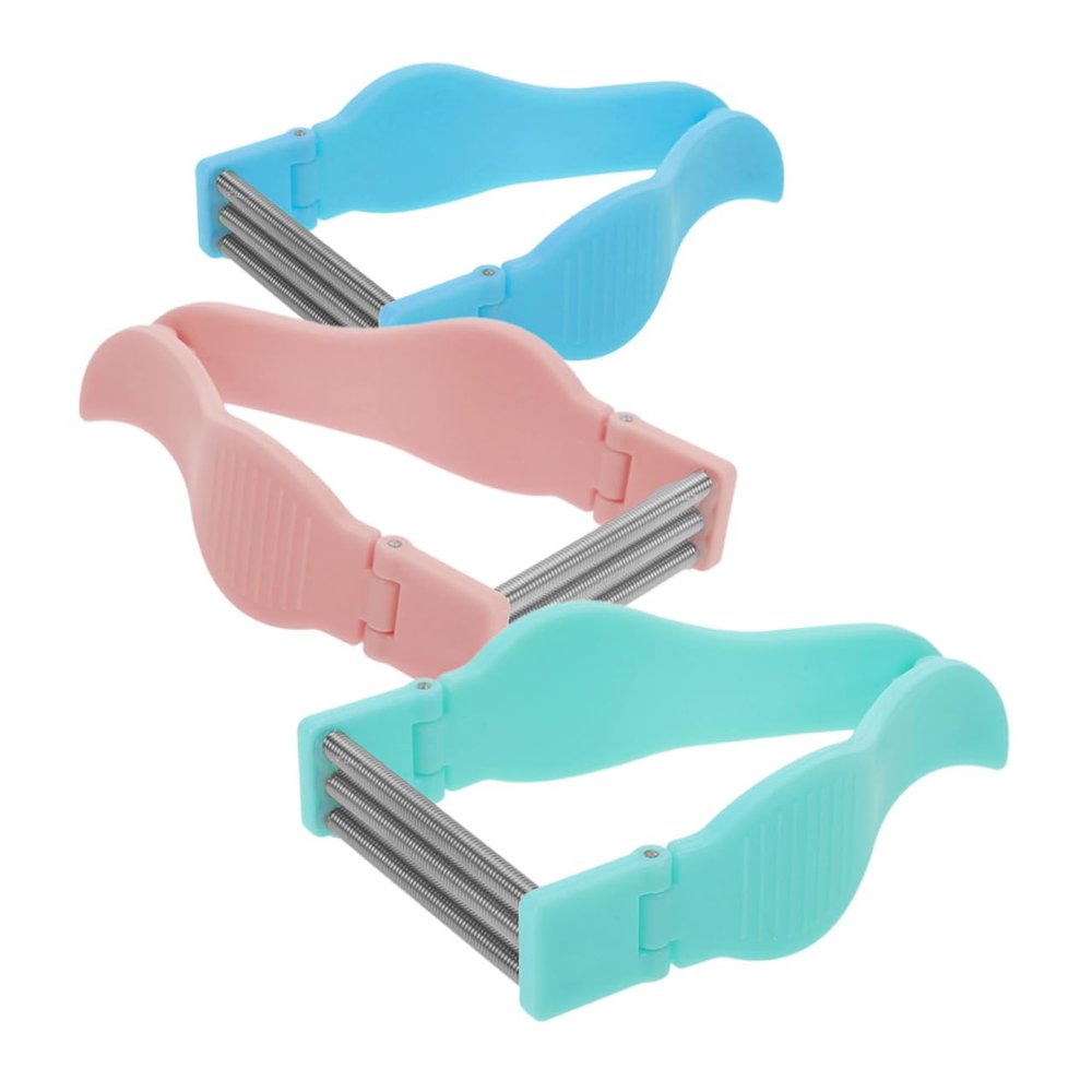 FOMIYES 3pcs Facial Hair Removal Tool Manual Epilator for Women Spring Threading Device for Cheeks Chin and Upper Lip Elegant Hair Remover in and Green Colors