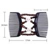 Beauty Bow Double Hair Combs Clips for Women, Stylish and Stretchy Hair Accessories - Great for Parties and Everyday Use - White Beads view 3