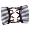 Beauty Bow Double Hair Combs Clips for Women, Stylish and Stretchy Hair Accessories - Great for Parties and Everyday Use - White Beads view 4