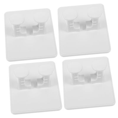 CHILDWEET 4pcs Wall Mounted Holder Space-saving Bathroom Storage Rack for Shaving Accessories Lightweight and Portable Stand Easy to Install
