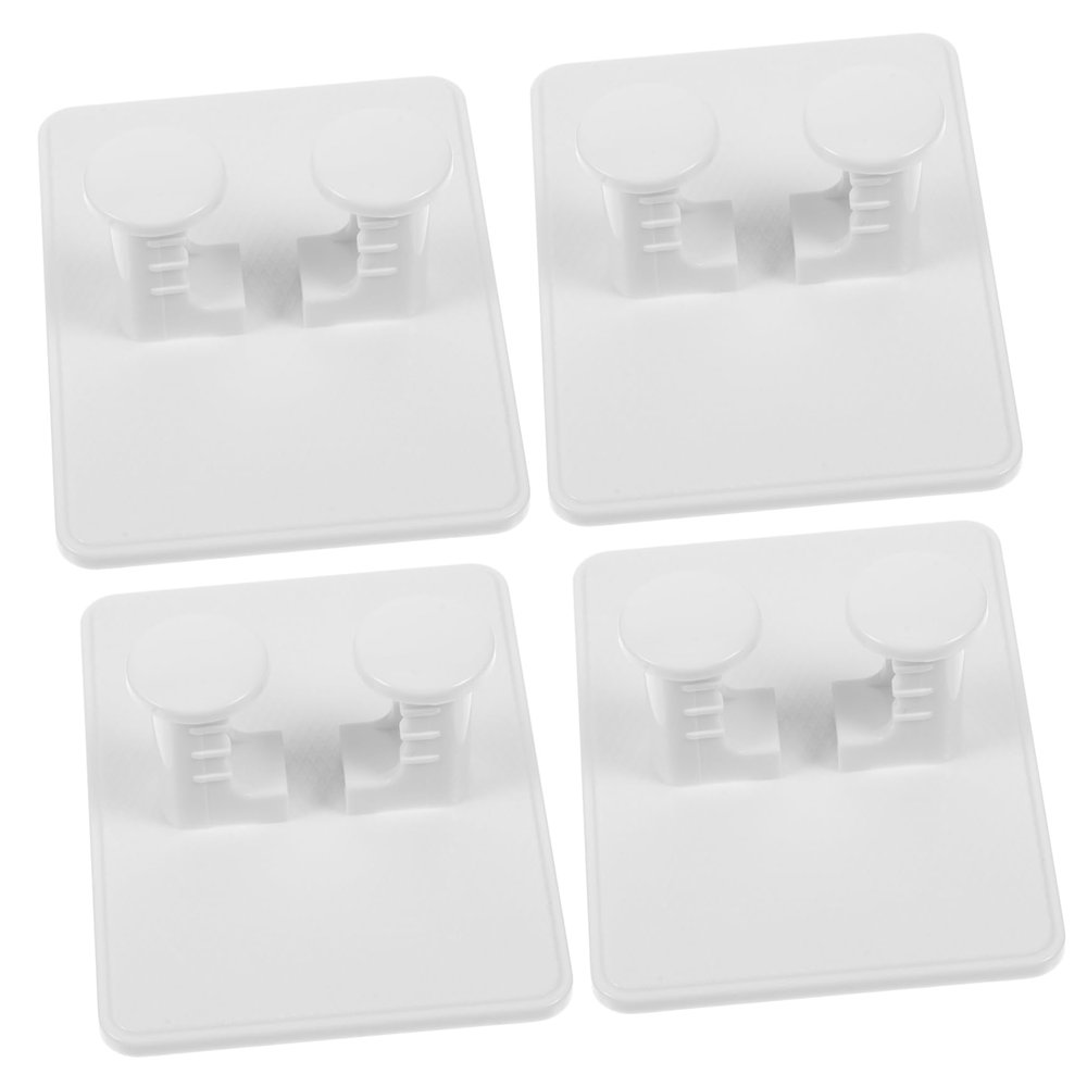 CHILDWEET 4pcs Wall Mounted Holder Space-saving Bathroom Storage Rack for Shaving Accessories Lightweight and Portable Stand Easy to Install