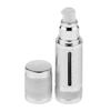 1oz Sterile Airless Pump Bottle - Refillable Cosmetic Container for Foundations and Serums - Minimizes Waste and Increases Shelf-life - weight and Shockproof - - Silver view 1