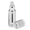 1oz Sterile Airless Pump Bottle - Refillable Cosmetic Container for Foundations and Serums - Minimizes Waste and Increases Shelf-life - weight and Shockproof - - Silver view 4