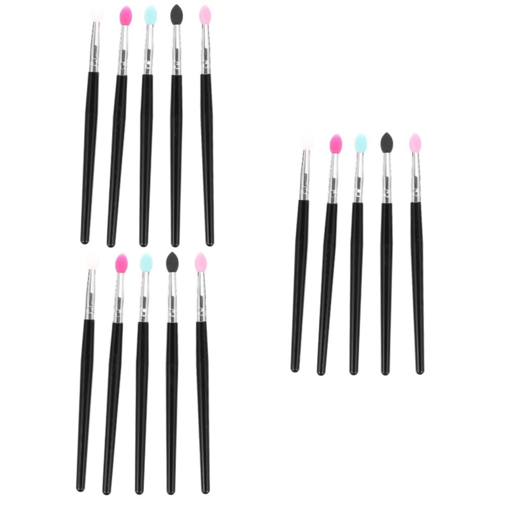 NOLITOY 15pcs Silicone Eyeshadow Brush Professional Makeup Applicators for Lip and Eye Makeup Skin-friendly for Women Birthday and Holiday Use