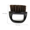 Ipetboom 2pcs Beard Cleaning Brush Practical Hair Styling Tool for Barber Shops Home Use Soft Bristles for Broken Hair Beard Grooming Black Beige view 4