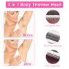 TeqHome Electric Razors for Women, 4 in 1 Women Portable Electric Grooming Set with 4 Removable Heads, Rechargeable Women Body Shaver and Facial Hair Remover, for Face Arms Legs Bikini Underarms view 4